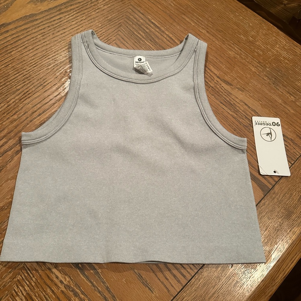 90 Degree By Reflex Light Gray Tank Top